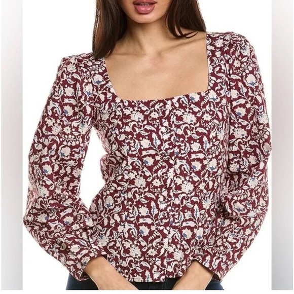 NWT Joie Women's Antin Floral Print Button Front Blouse Size Small Cotton - Picture 1 of 13